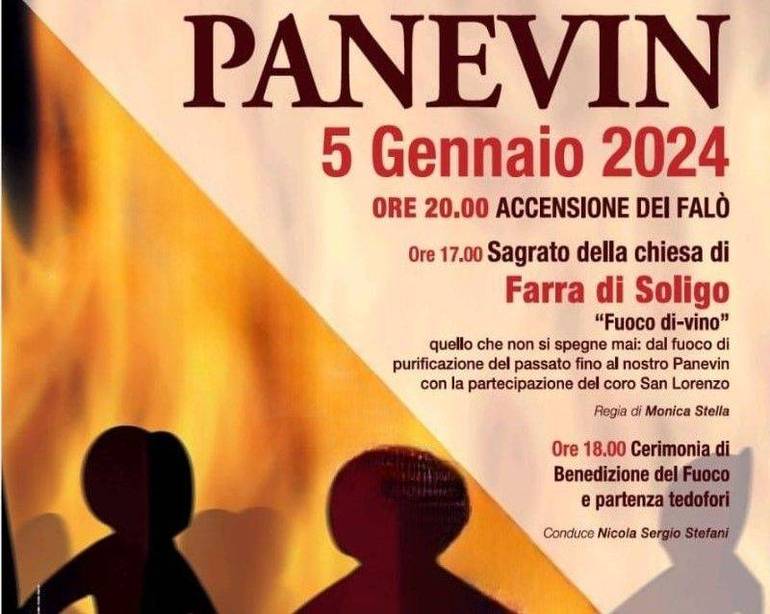FARRA: benedizione del fuoco dei panevin 