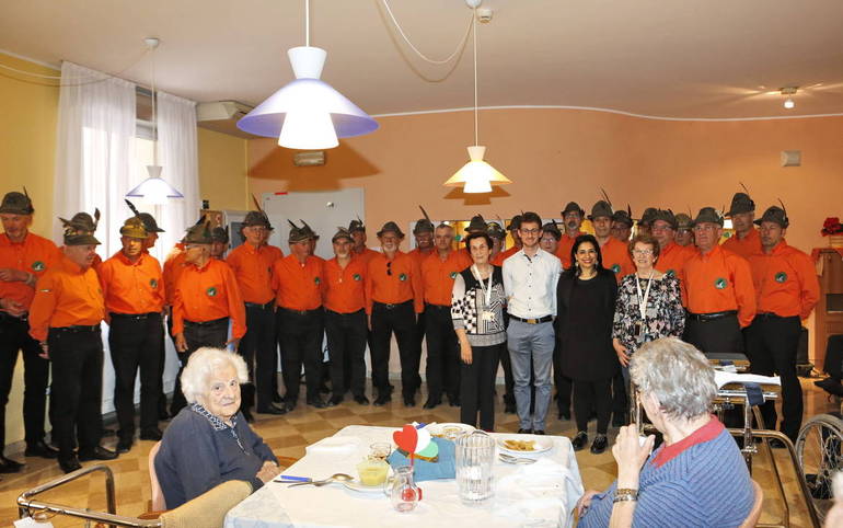 Il Coro A.N.A. “G.Bedeschi” canta con gli ospiti della Casa Soggiorno di S. Lucia di Piave