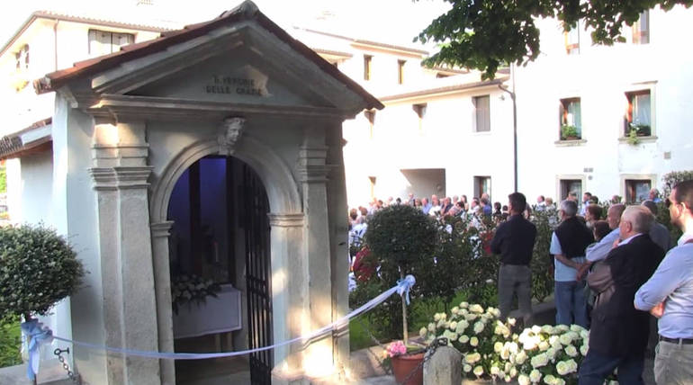 Restaurato il capitello "Madonna delle Grazie" a Ceneda - Video