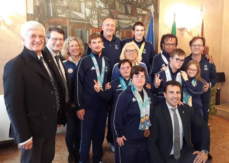Atleti veneti vincitori di medaglie agli Special Olympics di Abu Dabi ricevuti in Regione