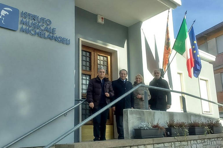Conegliano, il sindaco visita l'Istituto Benedetti Michelangeli