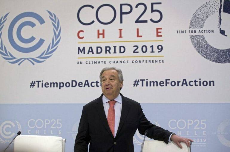 COP25. Guterres (Onu): sul clima scegliere tra speranza e capitolazione