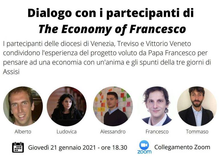 Dialogo con 5 partecipanti a The economy of Francesco