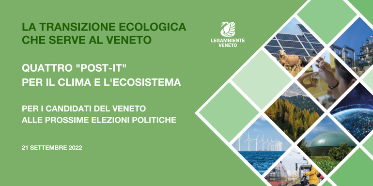 ELEZIONI POLITICHE: quattro “post-it” di Legambiente Veneto per il clima e l’ecosistema