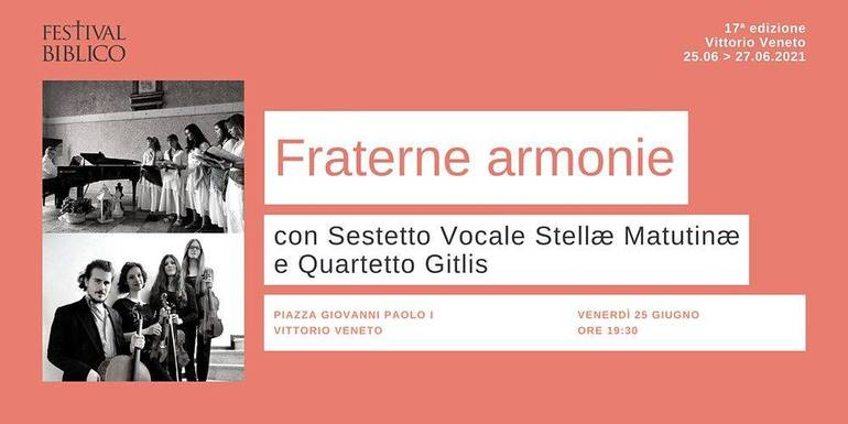 FESTIVAL BIBLICO: venerdì 25 De Monticelli, Costa e sestetto vocale femminile