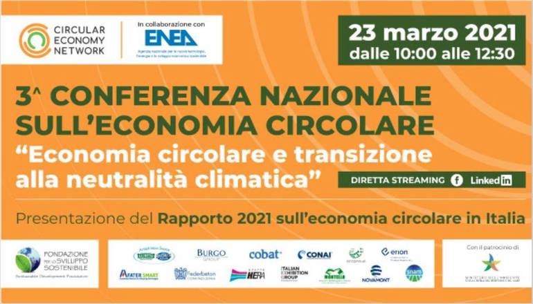 SVILUPPO SOSTENIBILE: il 23 marzo la terza Conferenza nazionale sull’economia circolare