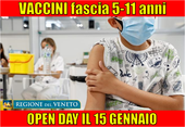 VENETO: giornata di vaccinazioni ad accesso libero per la fascia 5-11 anni 