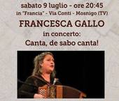 MOSNIGO: il 9 serata con Francesca Gallo