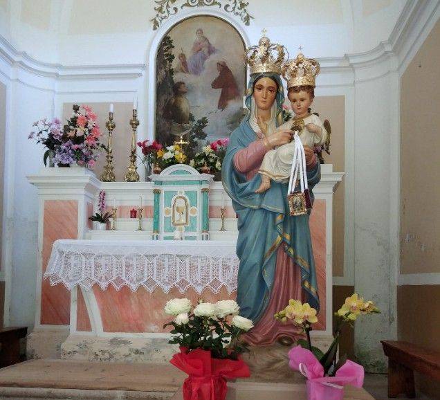 LENTIAI: la Madonna del Carmine nelle chiesette frazionali