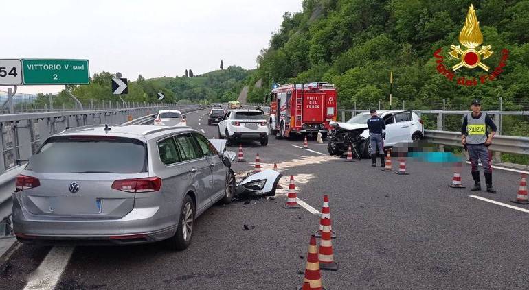 VITTORIO VENETO: incidente mortale sulla A27, coinvolte tre auto